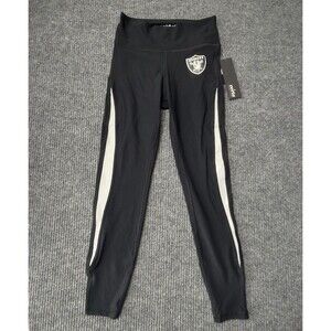 certo Raiders NFL Leggings Junior Size Medium Full Length Black/Silver NEW